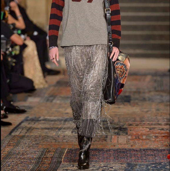 Ralph Lauren 2018 runway purple label, NWT, 50th anniversary beaded maxi skirt - Picture 1 of 16